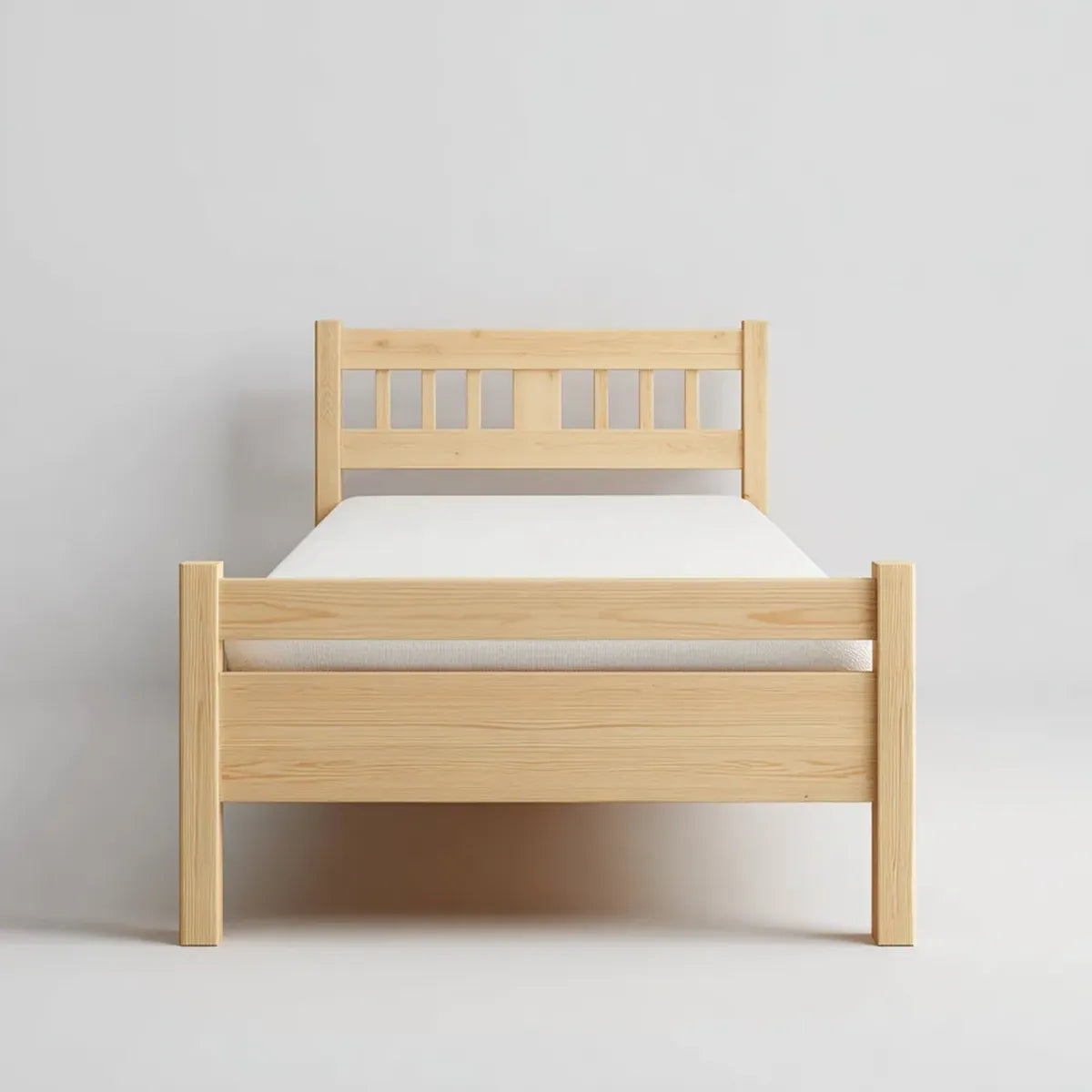Lit enfant 1 place en pin massif naturel rectangulaire 90 x 190 cm