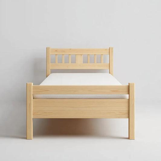 Lit enfant 1 place en pin massif naturel rectangulaire 90 x 190 cm