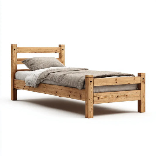 Lit enfant 90 x 190 cm en pin massif naturel rectangulaire