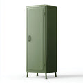 Armoire de rangement 1 porte vert olive 40 x 50 x 120 cm acier revêtu de poudre rectangulaire