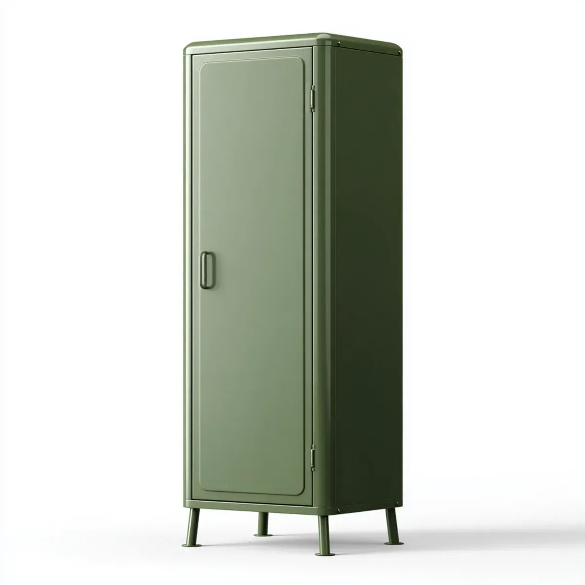 Armoire de rangement 1 porte vert olive 40 x 50 x 120 cm acier revêtu de poudre rectangulaire